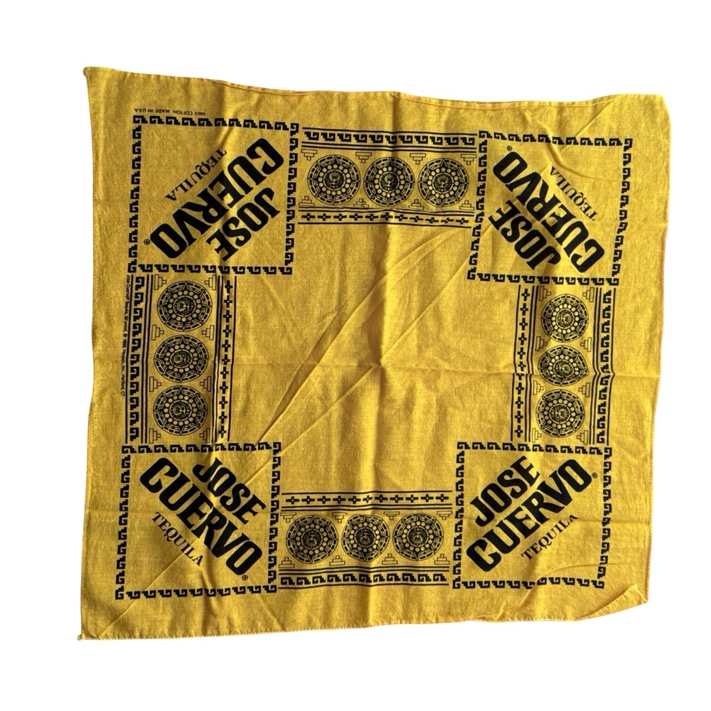Jose Cuervo Tequila Yellow Vintage Bandana